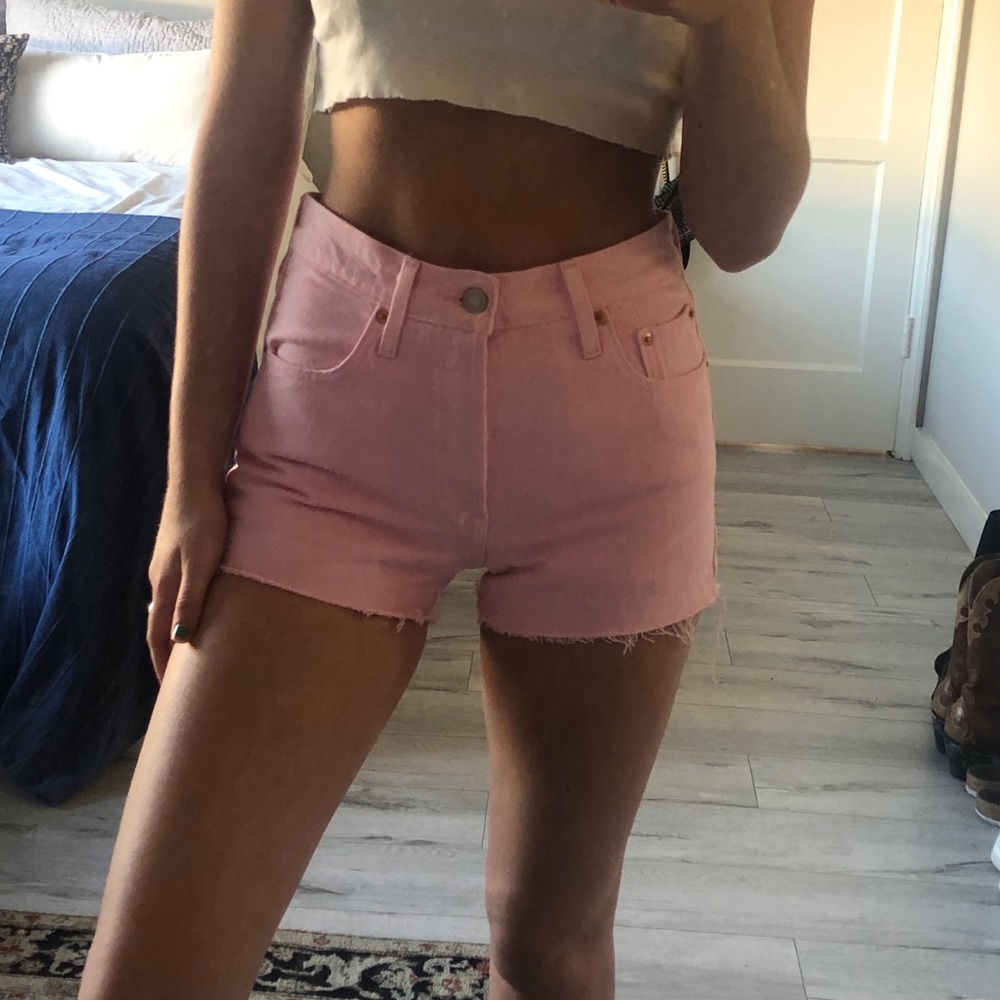 Pink Levi’s Denim Shorts